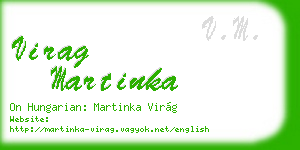 virag martinka business card