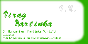 virag martinka business card